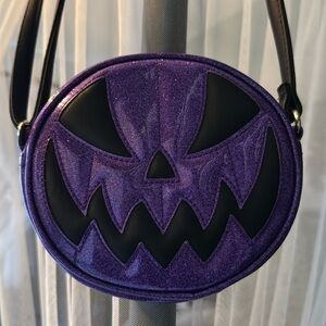 Purple Spooky Pumpkin Purse Small - Love, Pain & Stitches